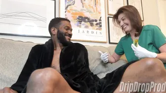 Jenn Cameron, Matt Bishop, Nurse MILF in Oiled Glove Hand Play with BBC